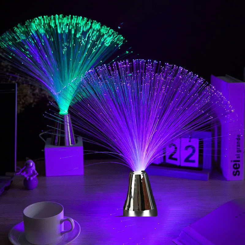 Lâmpada de Fibra Óptica LED Multicolorida: Destaque Sua Decoração