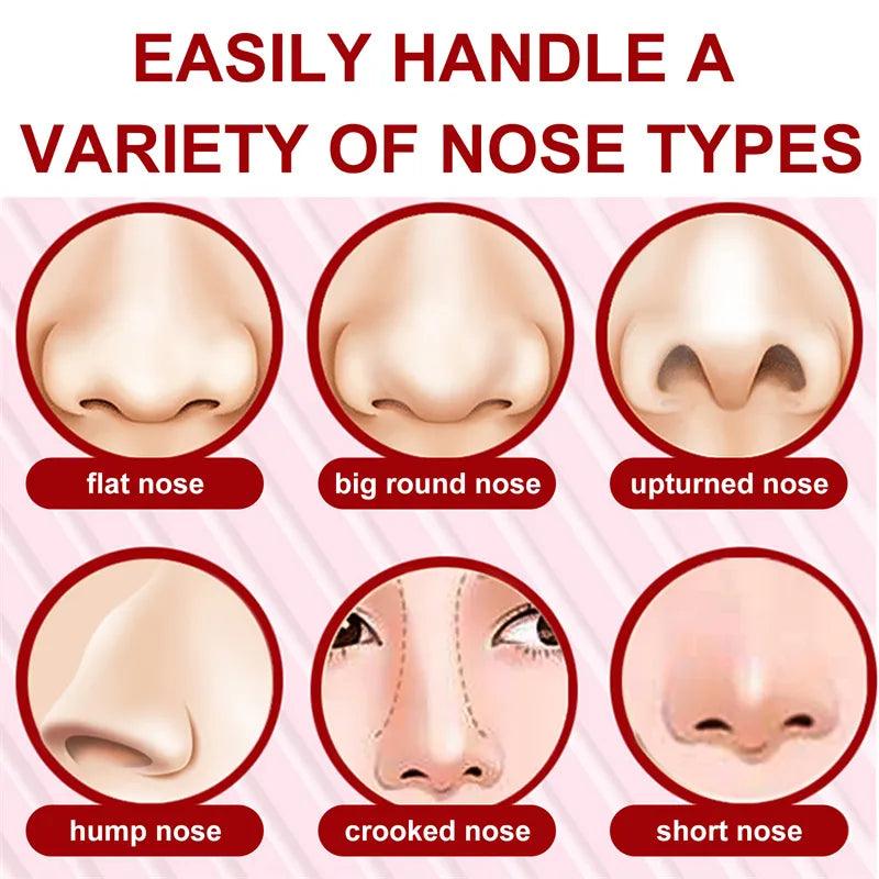 Modelador de nariz, clipe para levantar a beleza do nariz, levantar, ponte de nariz de silicone macio, corretor de beleza, ferramenta para mulheres e homens