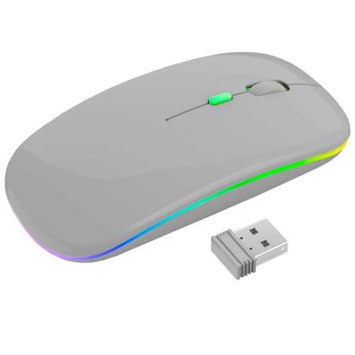 Mouse Sem Fio Recarregável Wireless Led Rgb Ergonômico